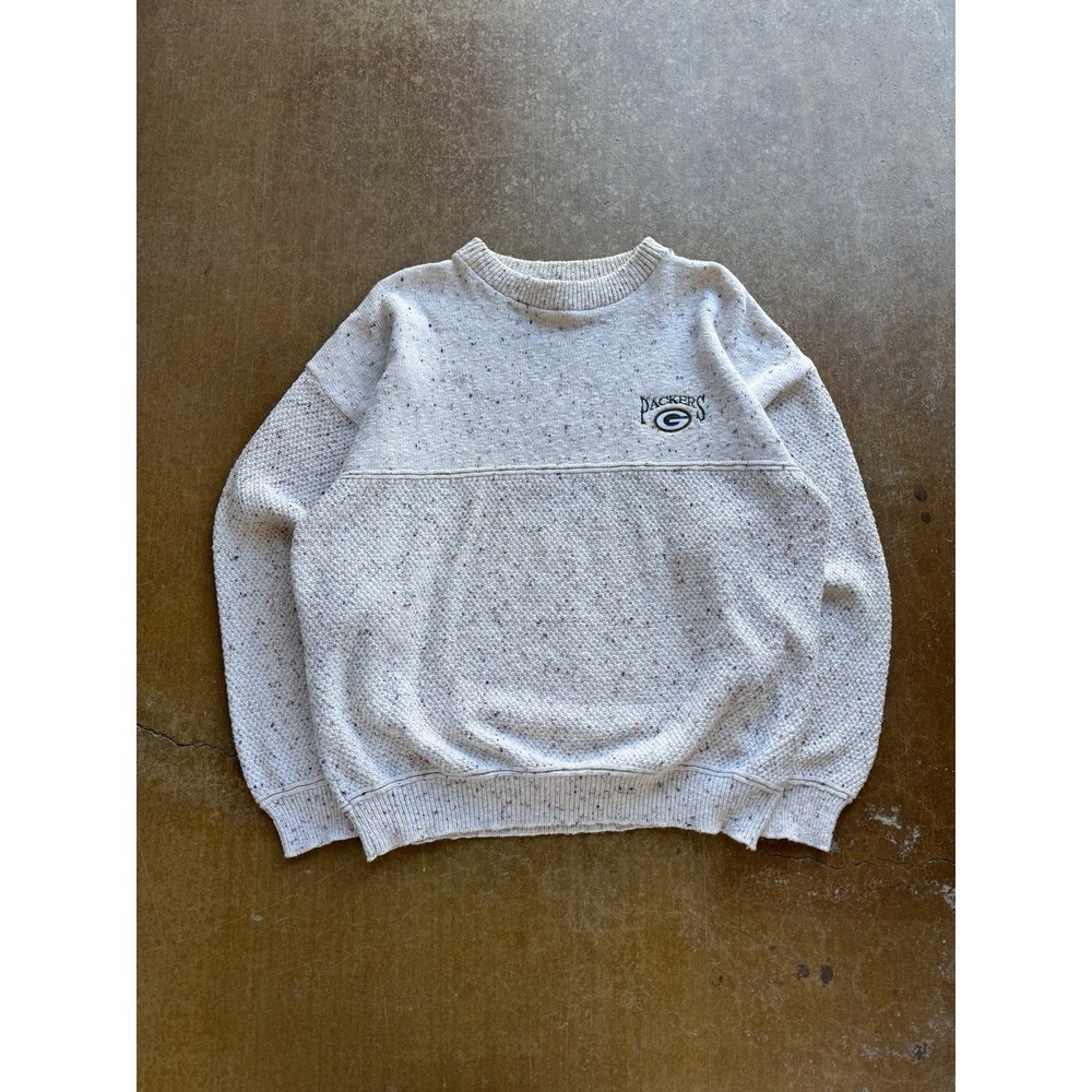 VTG 90s Lee Sport Green Bay Packers NFL Knitted Heavyweight Sweater Mens L USA